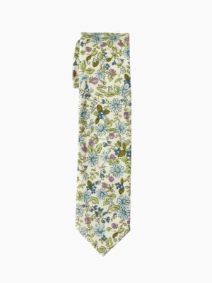 A sage green tie and a matching pocket square, perfect for formal wear.