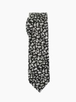 STEEL BLUE FLORAL NECKTIE SUIT