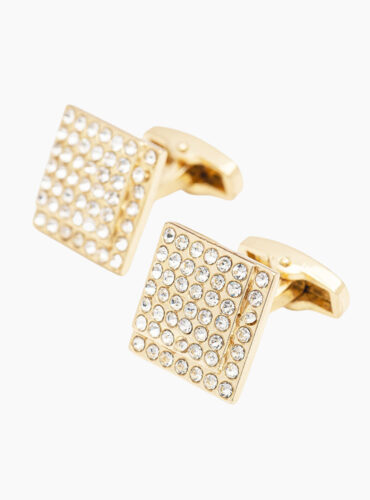 gold cristal cufflink