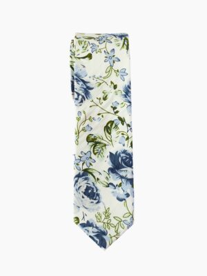 LIGHT BLUE FLORAL TIE SUIT