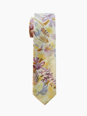 PURPLE TONE LEAF NECKTIE SUIT