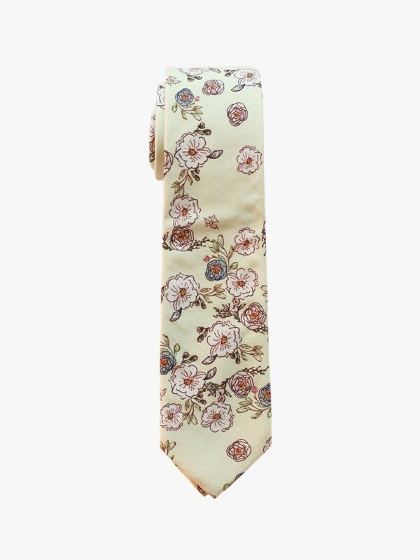 SILVER GREY FLORAL TIE SUIT