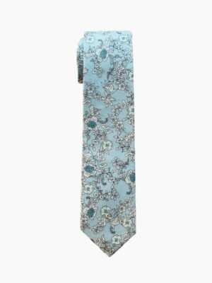 SKY BLUE FLORAL NECKTIE SUIT