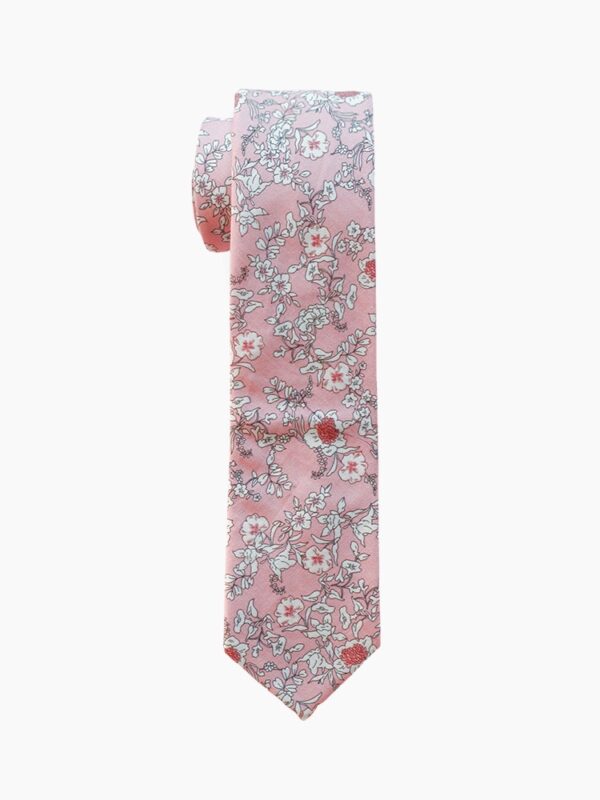 SKY BLUE FLORAL NECKTIE SUIT