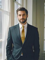 MUSTARD VELVET TIE