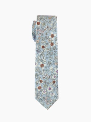 LIGHT BLUE FLORAL MEN'S TIE SUIT
