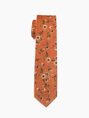 TERRA COTTA FLORAL TIE SUIT