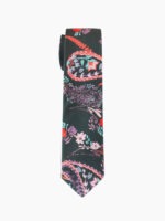 MIDNIGHT PAISLEY FLORAL NECKTIE SUIT