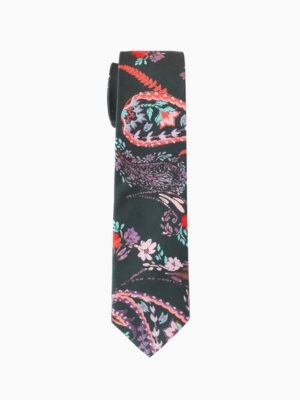 MIDNIGHT PAISLEY FLORAL NECKTIE SUIT