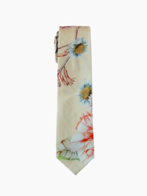 CHAMPAGNE FLORAL NECKTIES SUIT