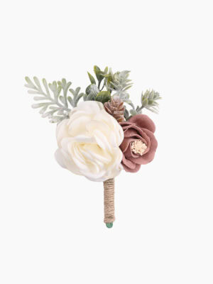 Rustic - Style Mixed Floral Boutonniere