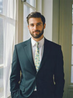 PURPLE FLORAL MEN'S TIE SUIT