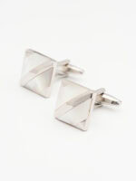 GEOMETRIC SILVER SHINE CUFFLINKS