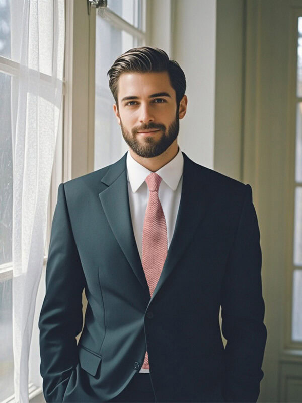DUSTY PINK MEN'S KNITTING TIE