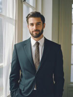 BROWN CHECKERED WOOL TIE