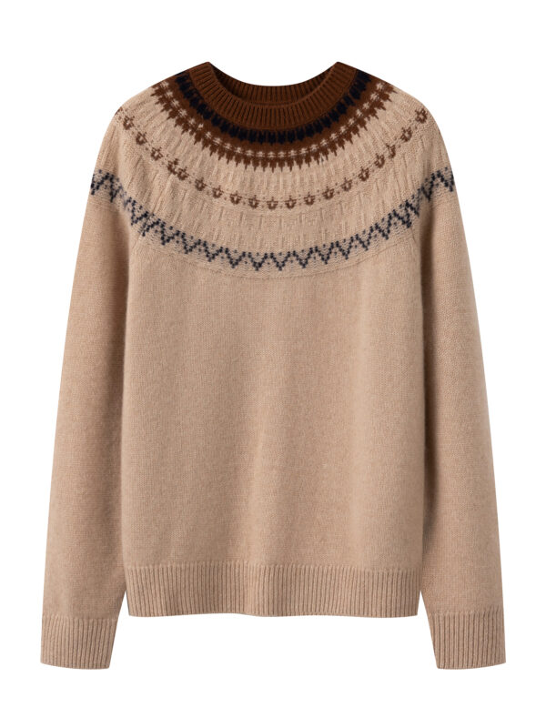 100% PURE CASHMERE FAIR ISLE SWEATER