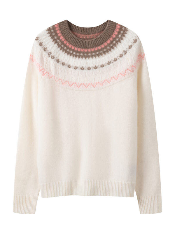 100% PURE CASHMERE FAIR ISLE SWEATER