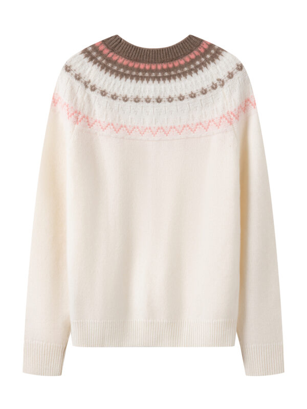 100% PURE CASHMERE FAIR ISLE SWEATER
