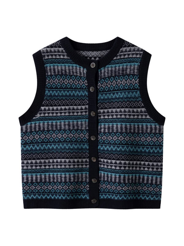 FAIR ISLE PATTERNED SLEEVELESS