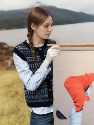 FAIR ISLE PATTERNED SLEEVELESS