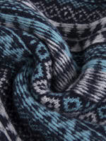 FAIR ISLE PATTERED WOOL BLEND CARDIGAN
