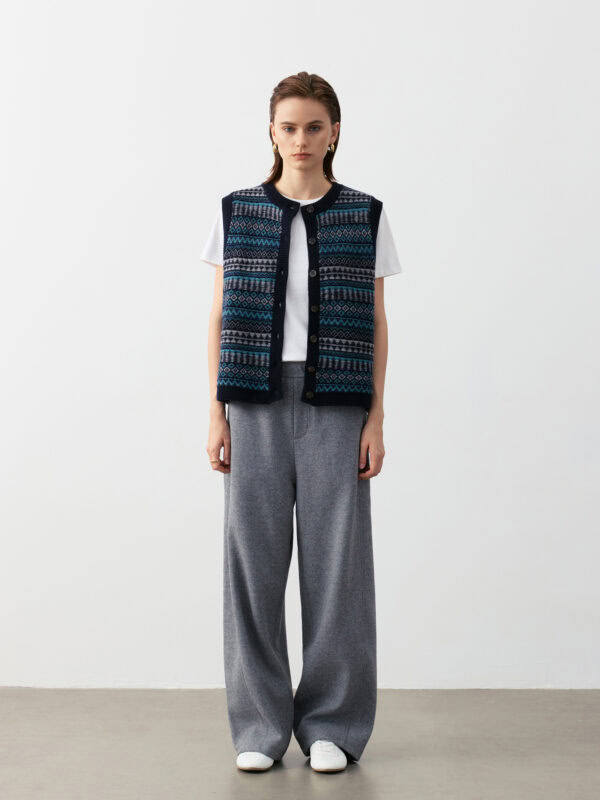 FAIR ISLE PATTERNED SLEEVELESS