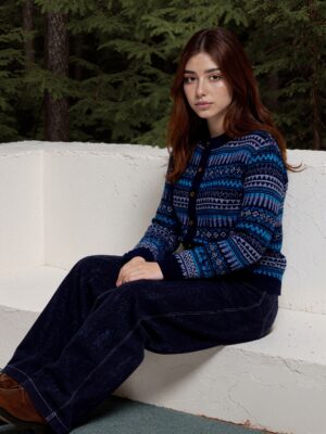 Fair Isle Wool Blend Cardigan Outdoor