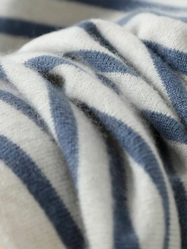 3 - COLOR PURE CASHMERE STRIPED SWEATER