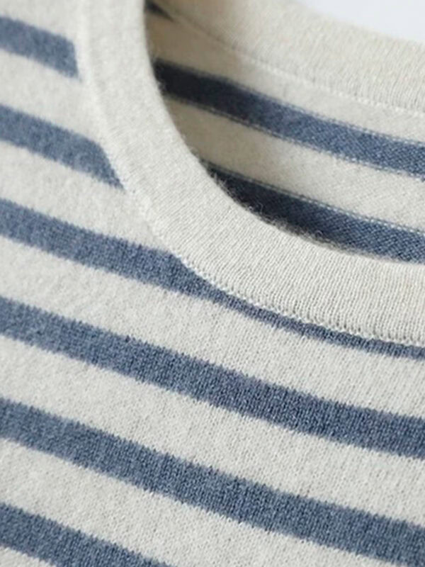 3 - COLOR PURE CASHMERE STRIPED SWEATER