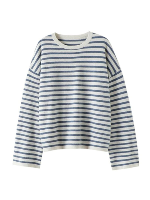 3 - COLOR PURE CASHMERE STRIPED SWEATER