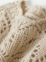 CHAMPAGNE CASHMERE OPEN - KNIT SWEATER