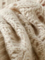 CHAMPAGNE CASHMERE OPEN - KNIT SWEATER
