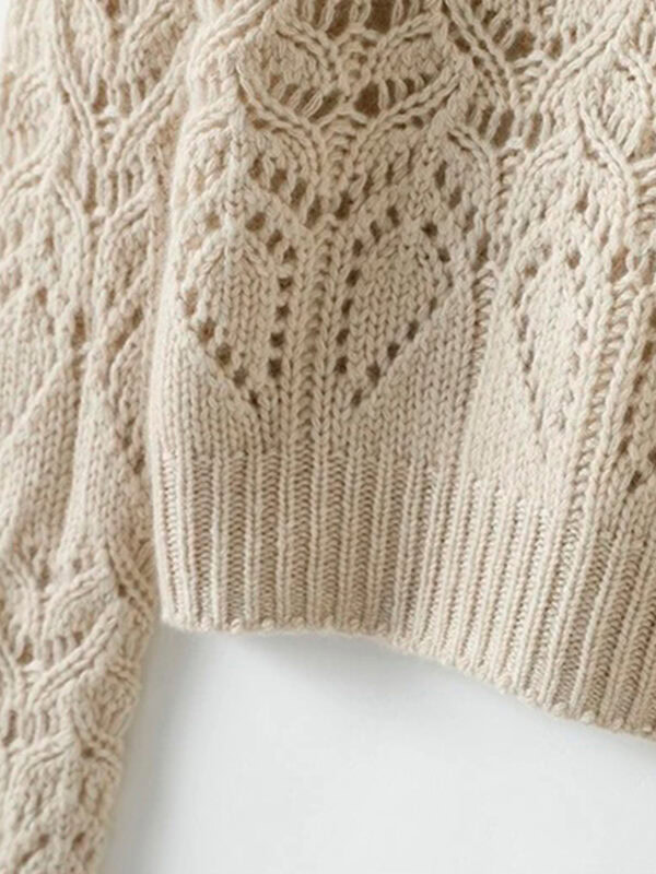 CHAMPAGNE CASHMERE OPEN - KNIT SWEATER