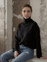 COTTON TURTLENECK SWEATER | SOFT & VERSATILE BASIC KNIT