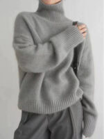 COTTON TURTLENECK SWEATER | SOFT & VERSATILE BASIC KNIT
