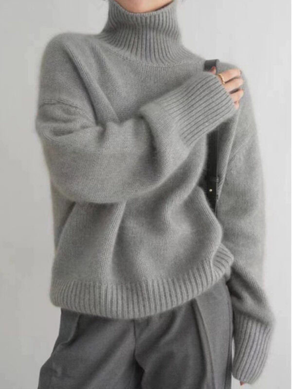 COTTON TURTLENECK SWEATER | SOFT & VERSATILE BASIC KNIT