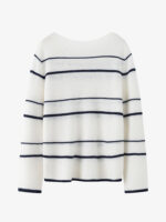 3-COLOR STRIPED CASHMERE BOAT NECK SWEATERS