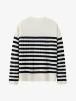 100% PURE CASHMERE STRIPED LUXURY SWEATER