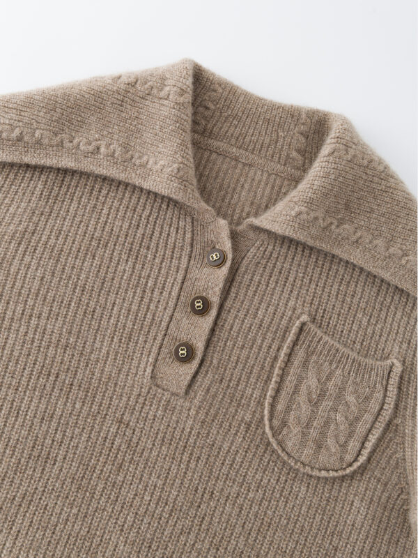 100% PURE CASHMERE DARK COFFEE LUXURY SWEATER