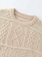 ABLE-KNIT 100% CASHMERE CREW NECK SWEATER (2 COLORS)