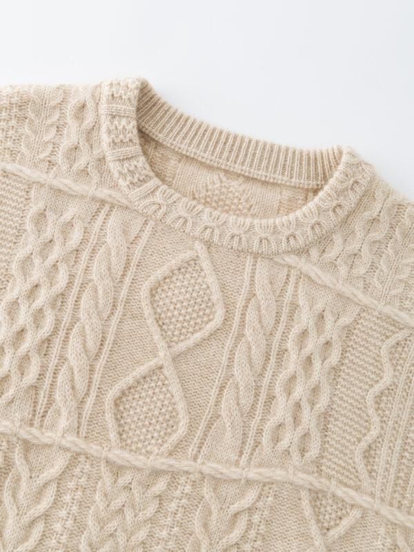 ABLE-KNIT 100% CASHMERE CREW NECK SWEATER (2 COLORS)
