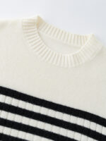 100% PURE CASHMERE STRIPED LUXURY SWEATER