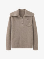 100% PURE CASHMERE DARK COFFEE LUXURY SWEATER