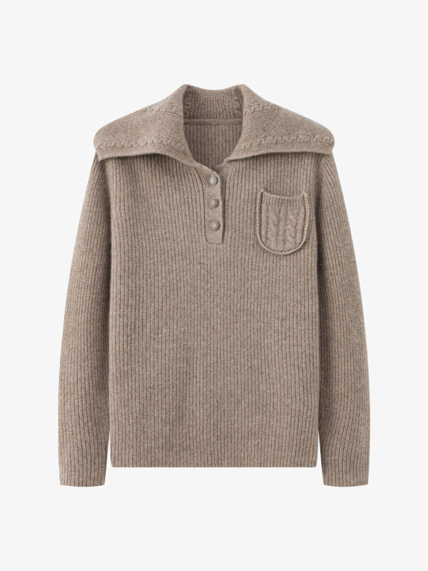 100% PURE CASHMERE DARK COFFEE LUXURY SWEATER