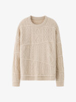 ABLE-KNIT 100% CASHMERE CREW NECK SWEATER (2 COLORS)