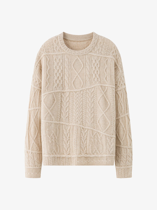 ABLE-KNIT 100% CASHMERE CREW NECK SWEATER (2 COLORS)