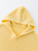 100% CASHMERE HOODED SWEATER | DARK GREY, WHITE, SUNFLOWER YELLOW