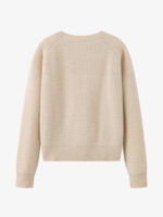 100% PURE CASHMERE CREW NECK SWEATER - BEIGE & CAMEL