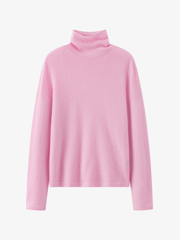 100% CASHMERE SLIM-FIT TURTLENECK SWEATER | SOFT CAMEL, CHARCOAL GREY, BLUSH PINK