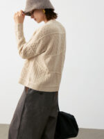 ABLE-KNIT 100% CASHMERE CREW NECK SWEATER (2 COLORS)